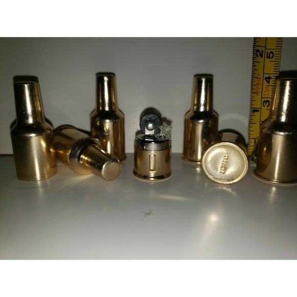 Vintage 6 Old Bottle Shape Lighters Metal Gumball Vending Prizes SKU 29 - Picture 2 of 2